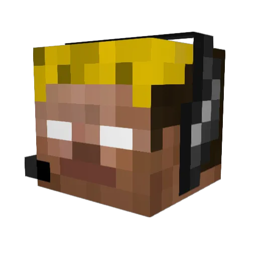 Kyloluke12 Minecraft avatar head, 3D render