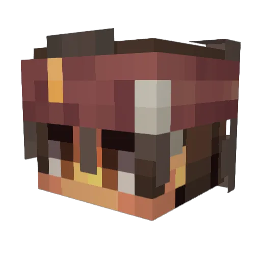 Kymafx Minecraft avatar head, 3D render