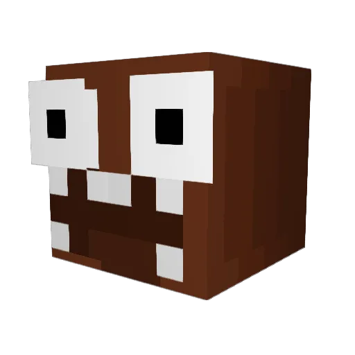Kymbls Minecraft avatar head, 3D render