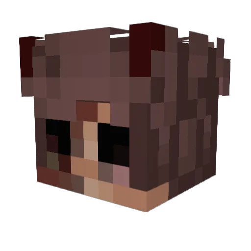 Kyme_ Minecraft avatar head, 3D render