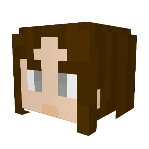 Kymeria Minecraft avatar head, 3D render