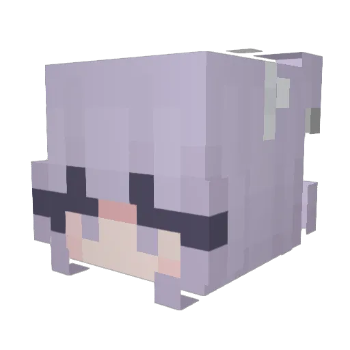 Kymm Minecraft avatar head, 3D render