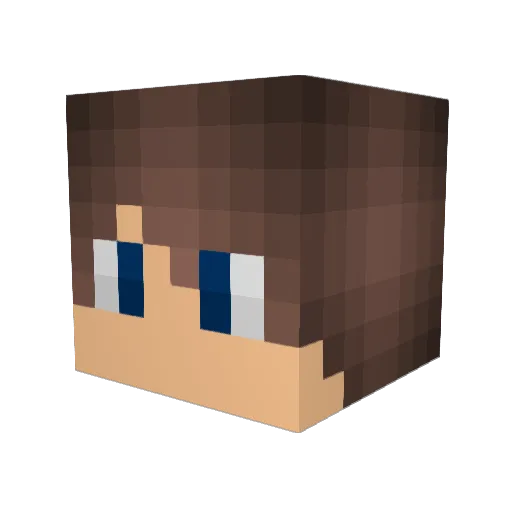 Kymps Minecraft avatar head, 3D render