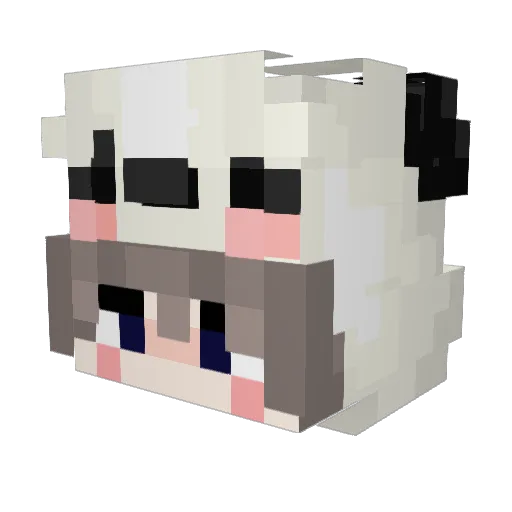 Kynext Minecraft avatar head, 3D render