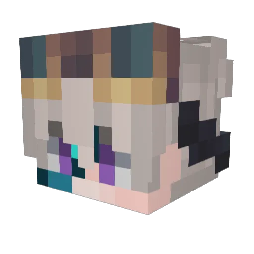 Kynix_ Minecraft avatar head, 3D render