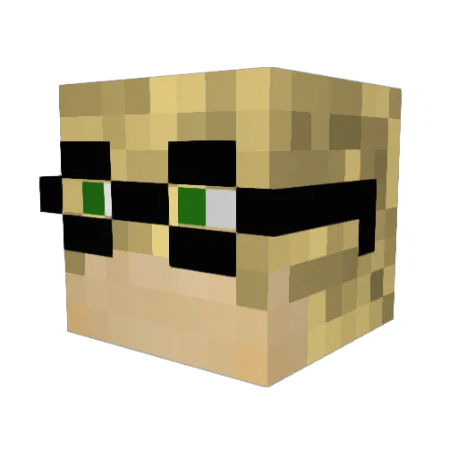 Kynny Minecraft avatar head, 3D render