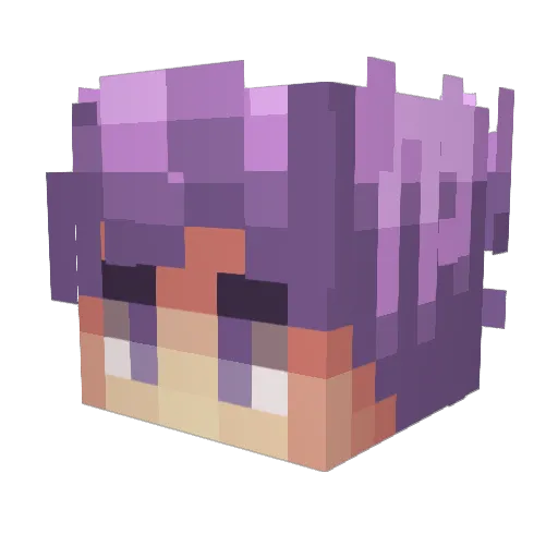 Kynx Minecraft avatar head, 3D render