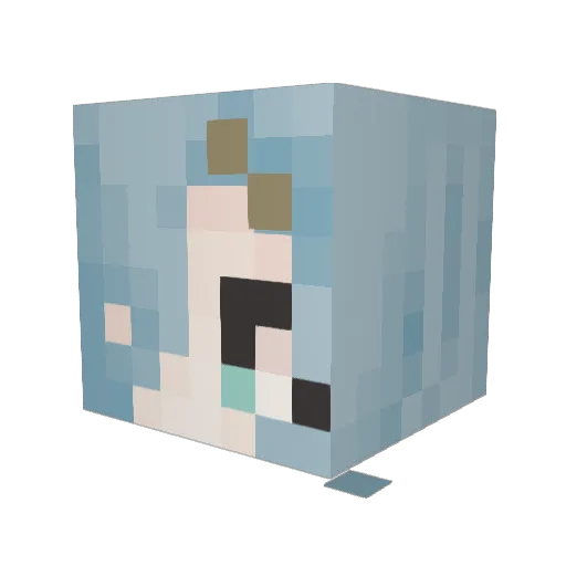 KyoDew Minecraft avatar head, 3D render