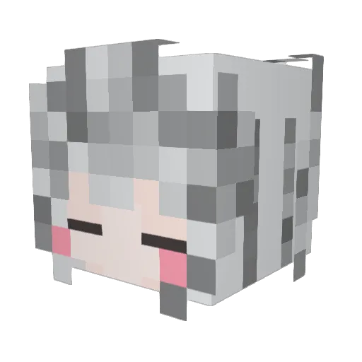 KyoFollow Minecraft avatar head, 3D render
