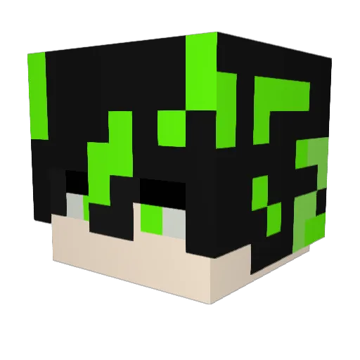 KyoKatatsune Minecraft avatar head, 3D render