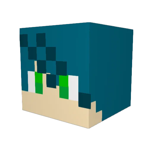 KyoTheLoneWolf Minecraft avatar head, 3D render