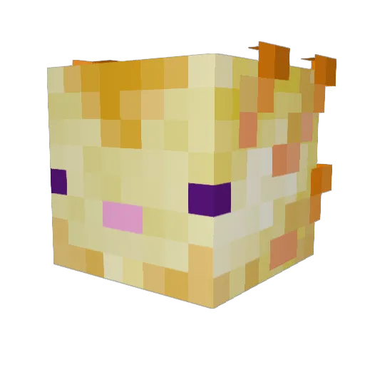 Kyo_Un Minecraft avatar head, 3D render