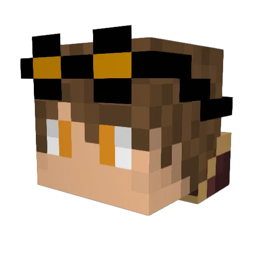 Kyocrow Minecraft avatar head, 3D render