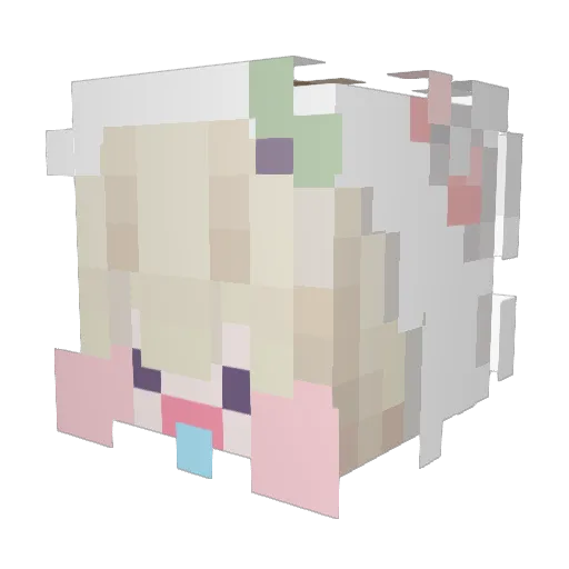 Kyoem Minecraft avatar head, 3D render