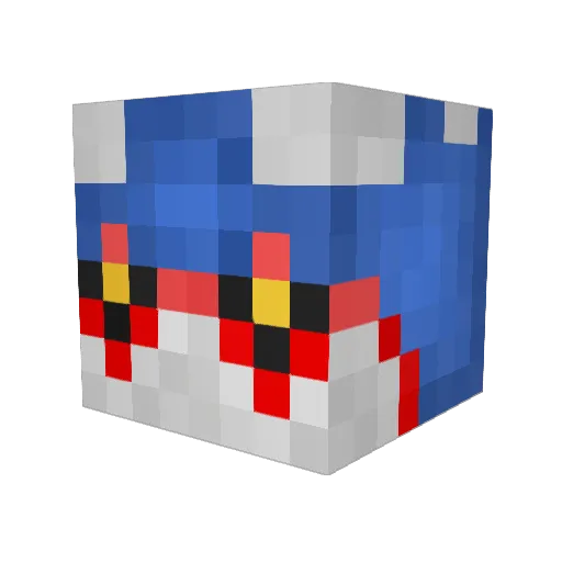 Kyogria Minecraft avatar head, 3D render