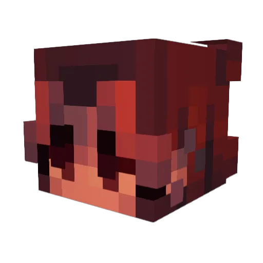 Kyohakuteki Minecraft avatar head, 3D render