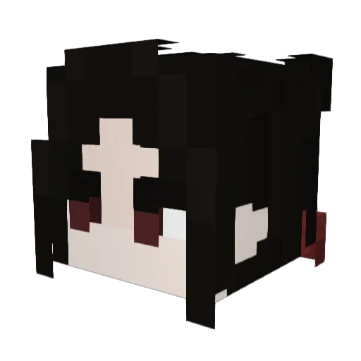 Kyohiko Minecraft avatar head, 3D render