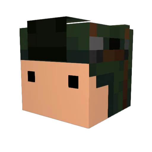Kyohl Minecraft avatar head, 3D render