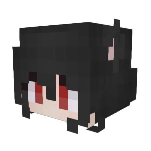 Kyoikusama Minecraft avatar head, 3D render