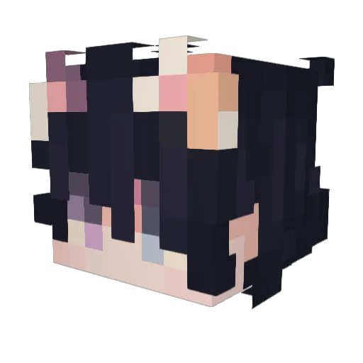 Kyokineri Minecraft avatar head, 3D render