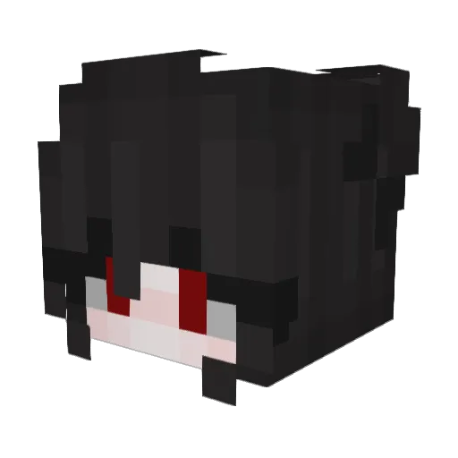 KyokoYami Minecraft avatar head, 3D render