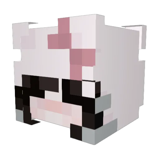 Kyomee Minecraft avatar head, 3D render