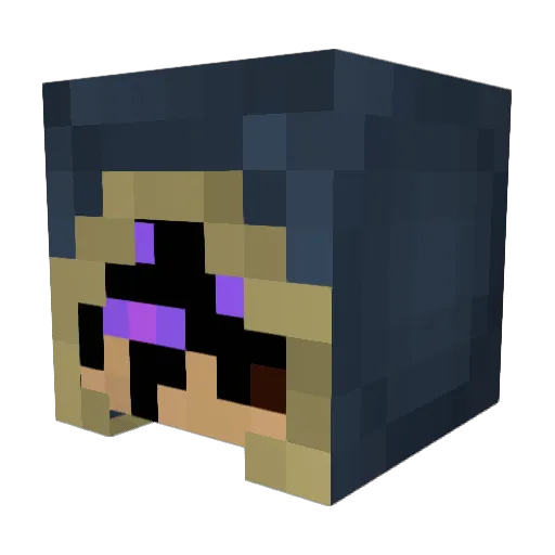 Kyomxu Minecraft avatar head, 3D render