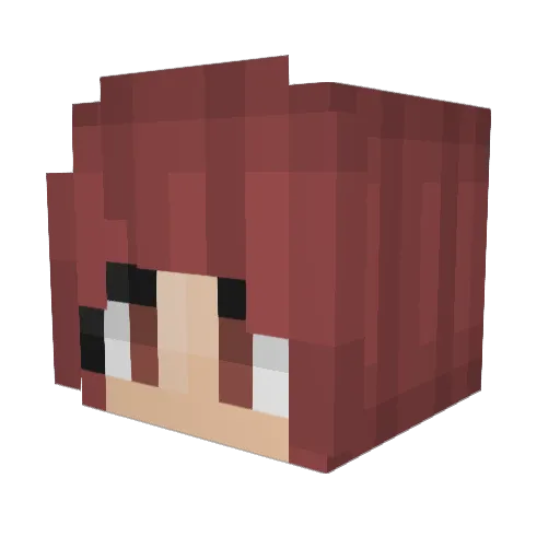 Kyon187 Minecraft avatar head, 3D render