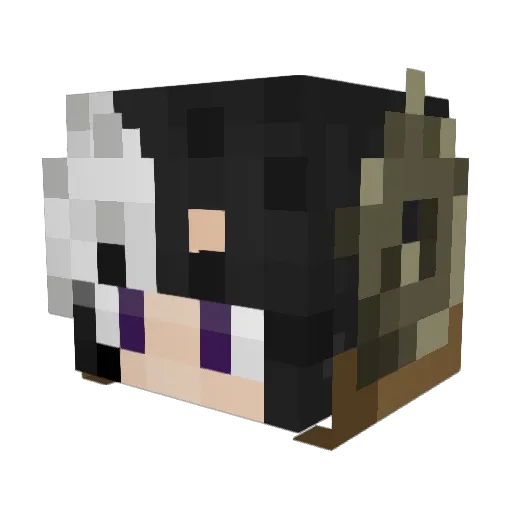 Kyonki Minecraft avatar head, 3D render