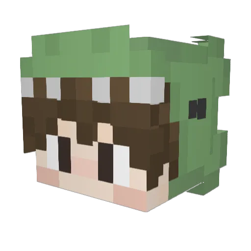Kyoo22 Minecraft avatar head, 3D render