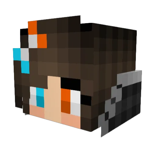 Kyorinyasha Minecraft avatar head, 3D render