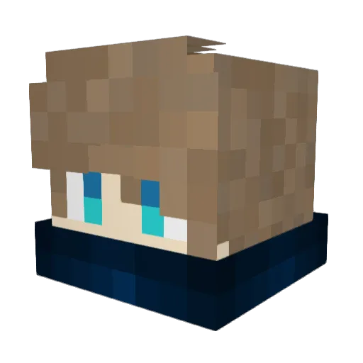 Kyoroki Minecraft avatar head, 3D render