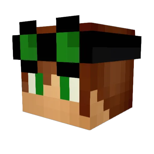 Kyorsy Minecraft avatar head, 3D render