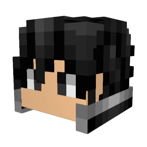 Kyos9ei Minecraft avatar head, 3D render