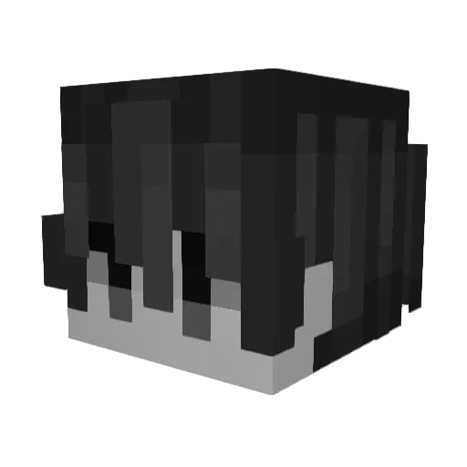 Kyotii Minecraft avatar head, 3D render