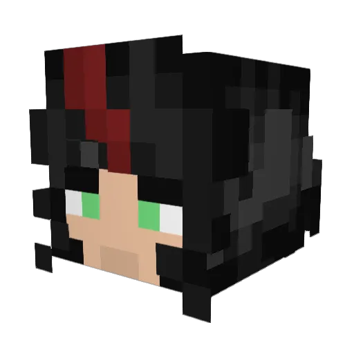 Kyotrix Minecraft avatar head, 3D render