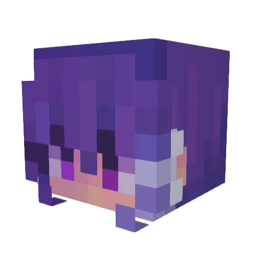 KyouFujibayash1 Minecraft avatar head, 3D render