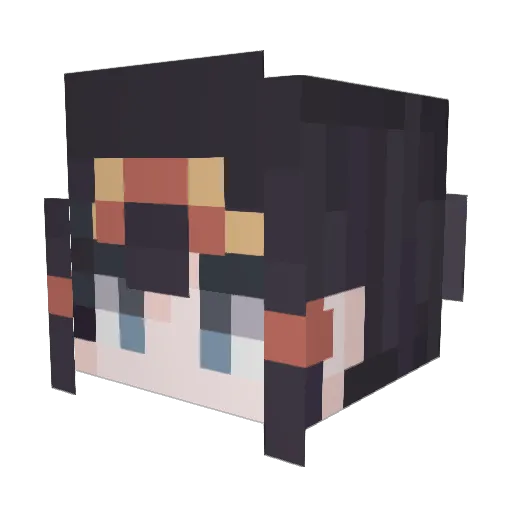 KyouMiranda Minecraft avatar head, 3D render