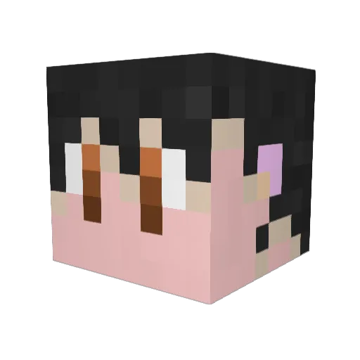 Kyouken Minecraft avatar head, 3D render