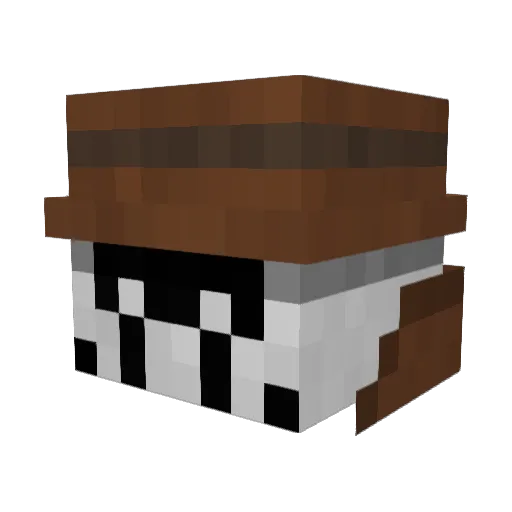 Kyouryoko Minecraft avatar head, 3D render