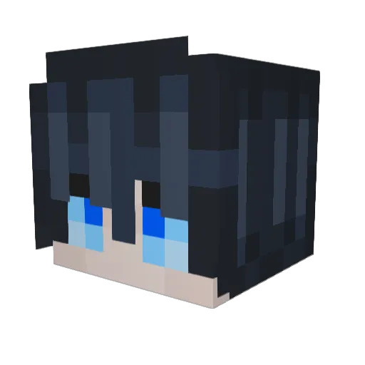 Kyousandeeesu Minecraft avatar head, 3D render