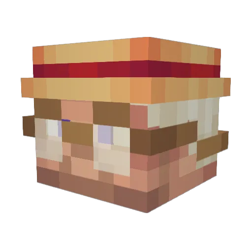 Kyousetsu Minecraft avatar head, 3D render
