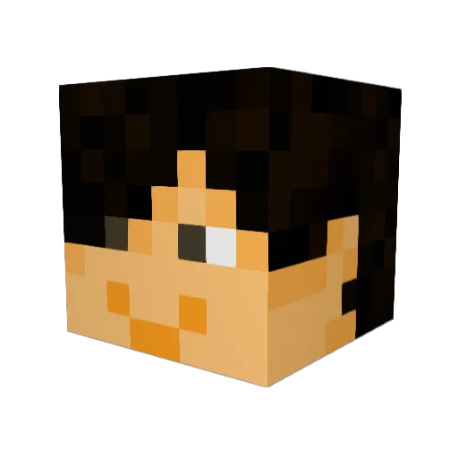 Kyown_ Minecraft avatar head, 3D render