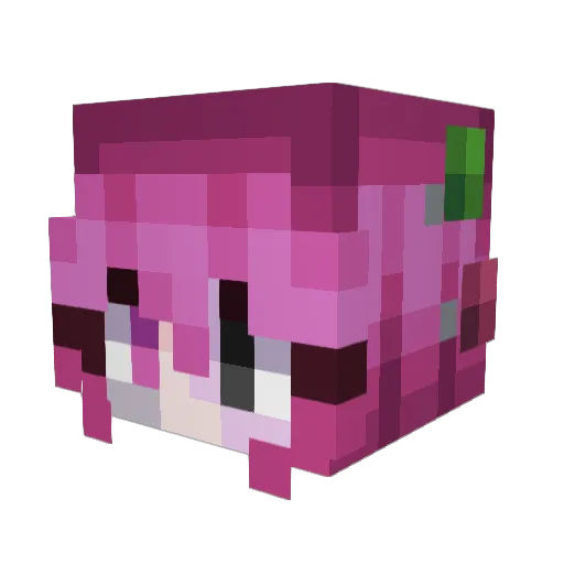 KyozukiVT_ Minecraft avatar head, 3D render