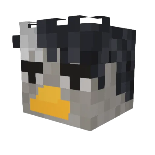 Kypli4ek Minecraft avatar head, 3D render