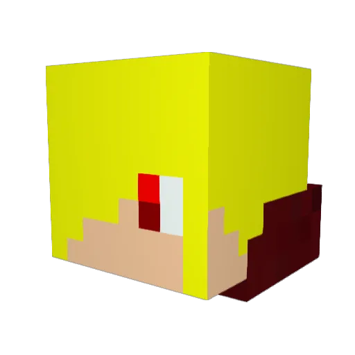 Kyps_ Minecraft avatar head, 3D render