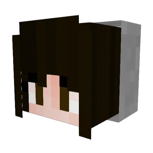 Kypxx Minecraft avatar head, 3D render