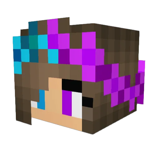 Kyra111 Minecraft avatar head, 3D render
