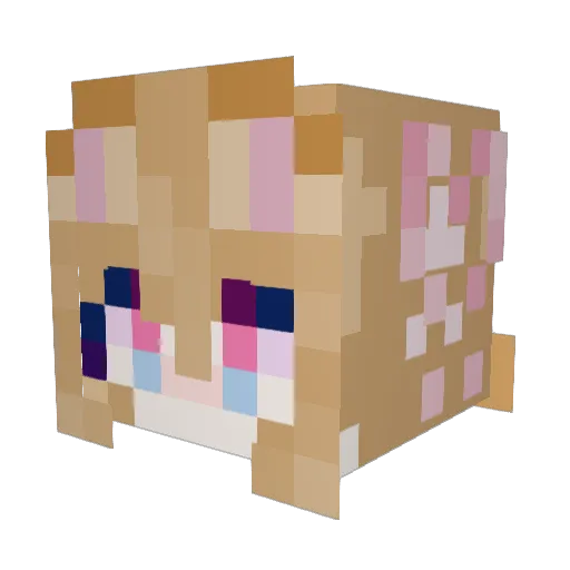 Kyra_Inept Minecraft avatar head, 3D render