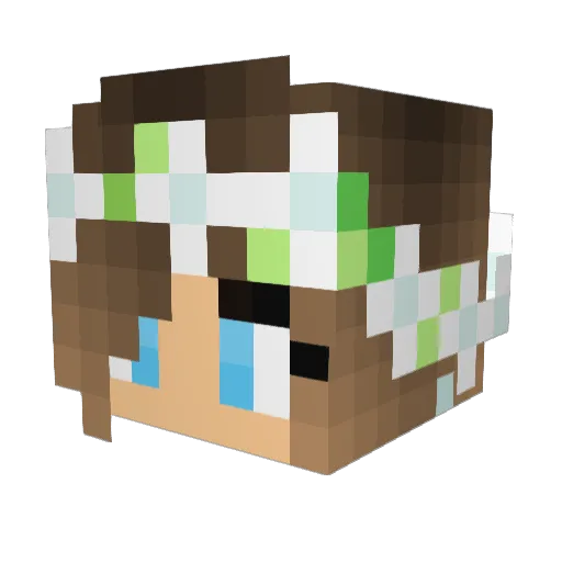 Kyra_______ Minecraft avatar head, 3D render